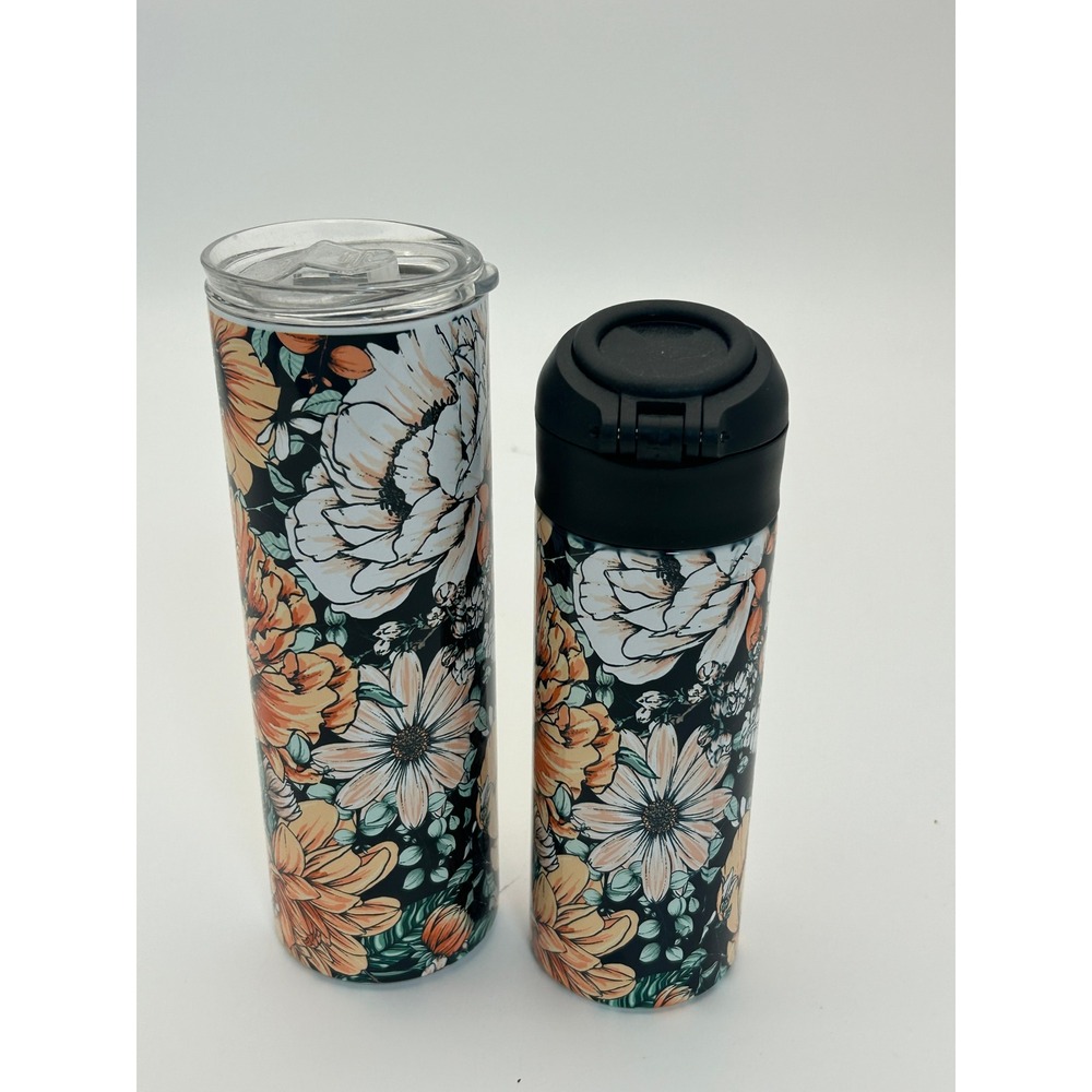 Mama & Mini Floral Stainless Steel Tumbler Set NWT Matching Cups Mothers Day - Picture 2 of 6